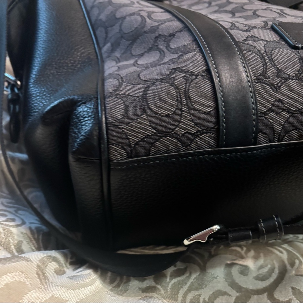 Coach Signature Messenger Tote in Charcoal and Black - Picture 7 of 8